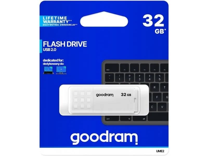 Goodram Pendrive UME2 UME2-0320W0R11 (32GB; USB 2.0; kolor biały), zdjęcie 1 z 5