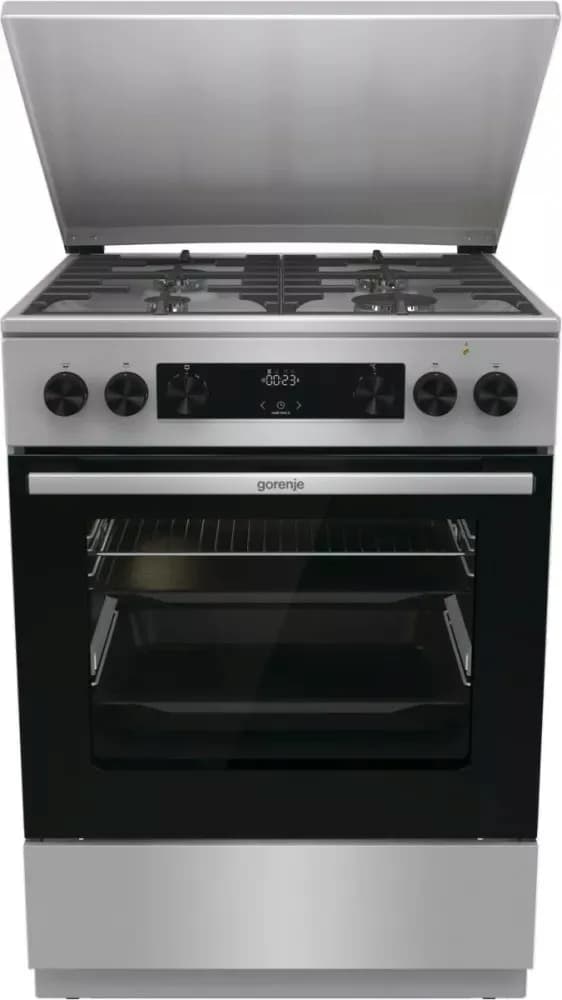 Gorenje Kuchnia gazowo-elektryczna GKS6C71XF 60 cm | AirFry | ExtraSteam | prowadnice teleskopowe, zdjęcie 1 z 12