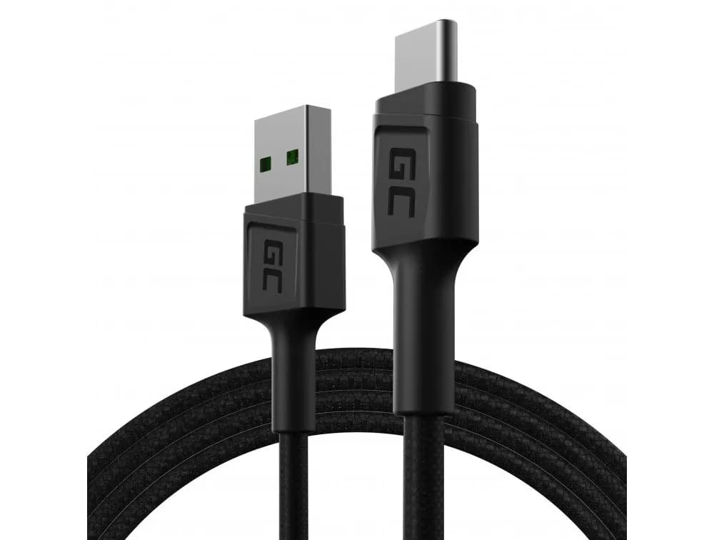 Green Cell KABEL KABGC22 GC POWERSTREAM USB-A - USB-C 120CM, SZYBKIE ŁADOWANIE ULTRA CHARGE, QC 3.0