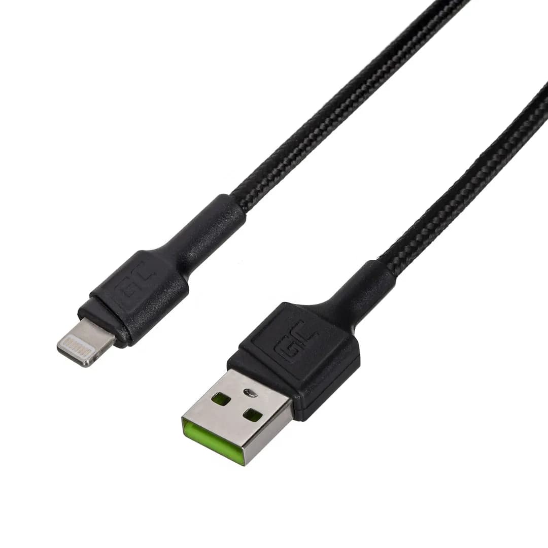 Green Cell KABEL KABGC24 GC POWERSTREAM USB-A - LIGHTNING 30CM, SZYBKIE ŁADOWANIE, zdjęcie 1 z 4