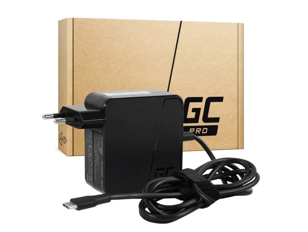 Green Cell ZASILACZ, ŁADOWARKA USB-C 65W 5V-9V-12V-15V/3A, 20V/3.25A POWER DELIVERY (AD134PV2), zdjęcie 1 z 12