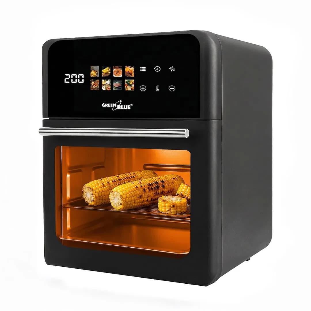 Greenblue FRYTKOWNICA BEZTŁUSZCZOWA AIR FRYER, MOCNA 1800W, POJEMNOŚĆ 10L, 8 PROGRAMÓW, AKCESORIA, zdjęcie 1 z 12