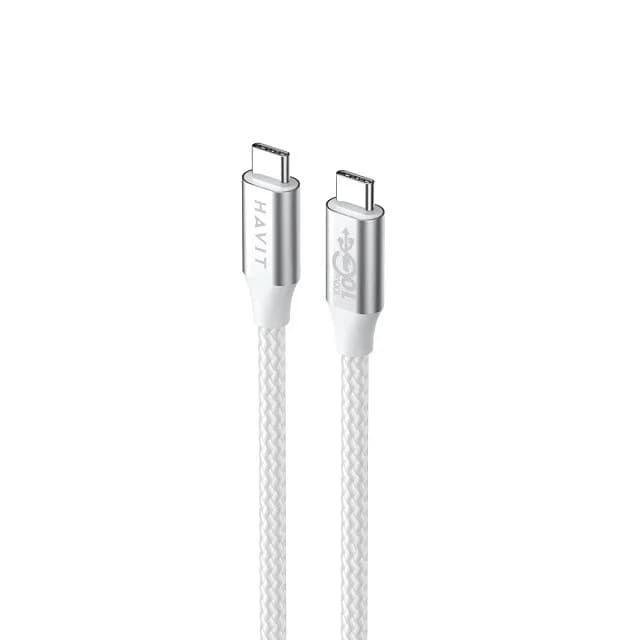 Havit Kabel Typ C-Typ C CB6290 (biały/szary; 100cm), zdjęcie 1 z 3