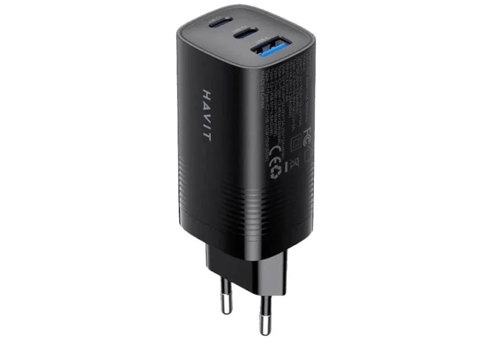 Havit Ładowarka UC20 EU USB-C+USB-C+USB-A (czarny), zdjęcie 1 z 5