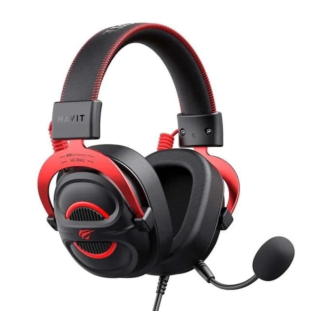 Havit Słuchawki gamingowe H2002E Pro (czarny/czerwony), zdjęcie 1 z 5