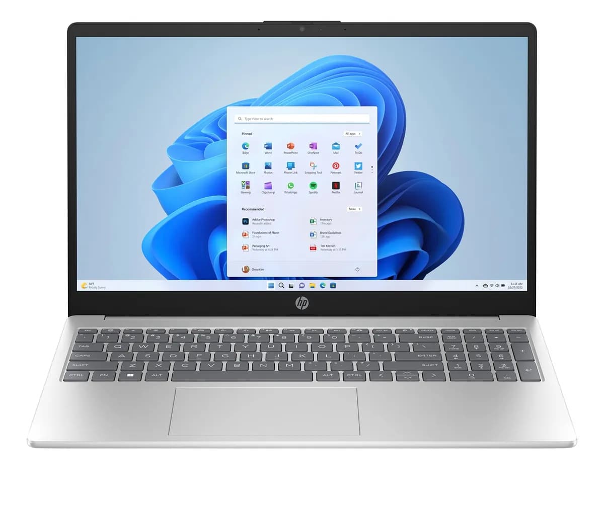 HP 15-fc0056nw Ryzen 3 7320U 15.6"FHD IPS 250nits 8GB LPDDR5 5500 SSD512 Radeon 610M Cam720p, zdjęcie 1 z 8