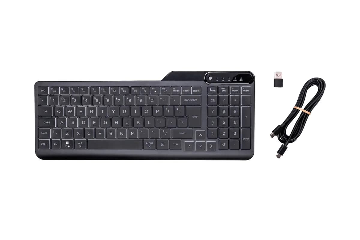 HP Klawiatura 400 Backlit Wired Keyboard przewodowa czarna 7N7C0AA, zdjęcie 1 z 2