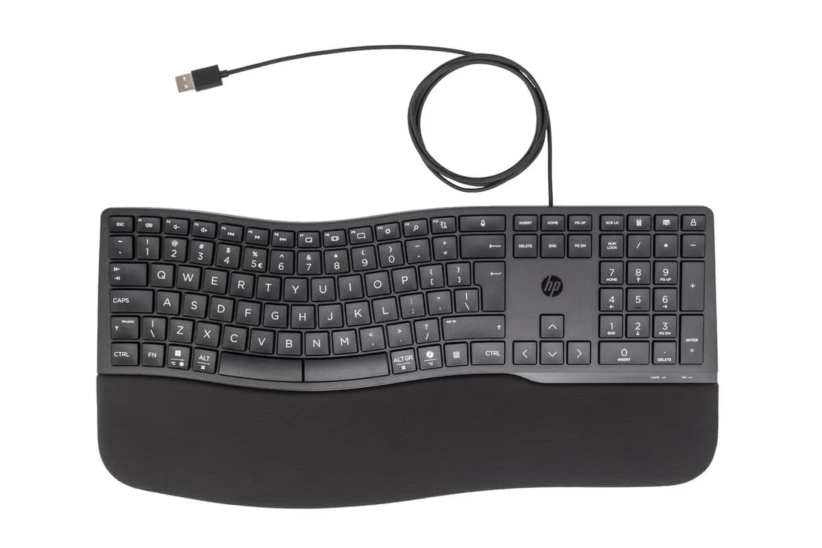 HP Klawiatura 480 Comfort Wired Keyboard przewodowa czarna 8T6M1AA, zdjęcie 1 z 2