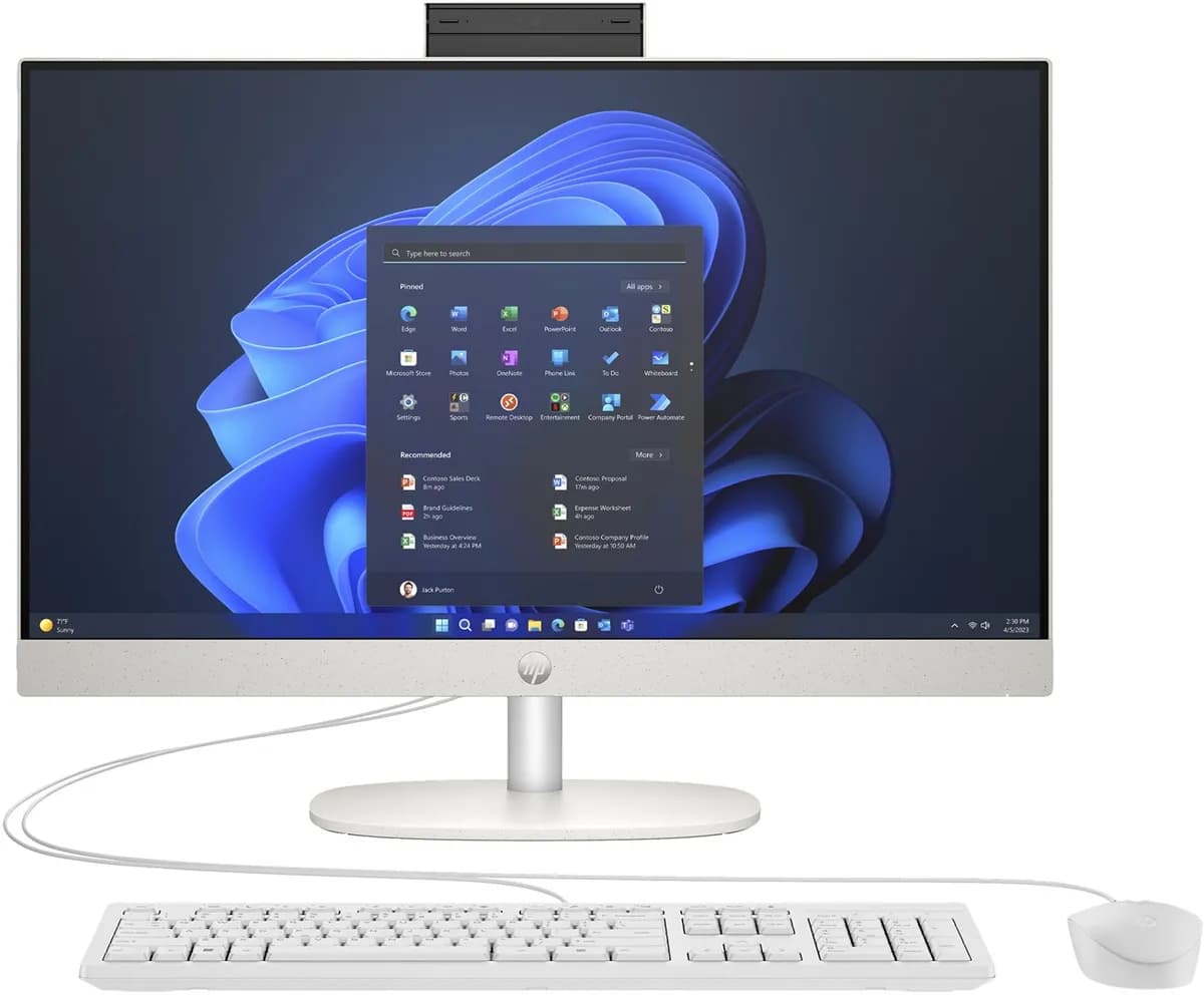 HP ProOne 240 G10 AIO i5-1335U 23,8"FHD 16GB DDR4 3200 SSD512 Intel Iris Xe Graphics W11Pro, zdjęcie 1 z 4