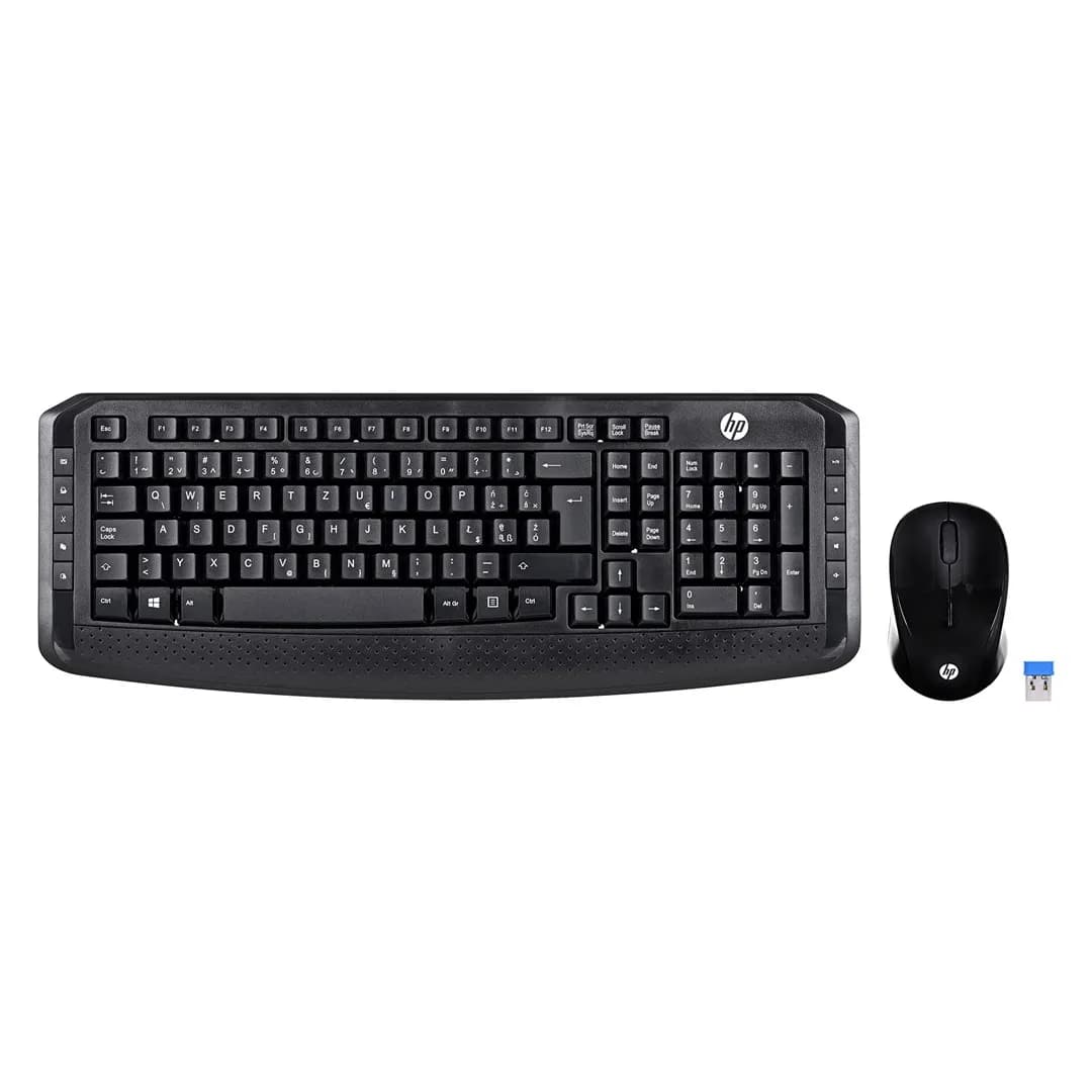HP Zestaw klawiatura + mysz Wireless Keyboard and Mouse 300 bezprzewodowe czarne Polish, zdjęcie 1 z 9