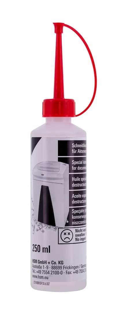 Hsm Płyn czyszcząco-konserwujący do niszczarek 250ml, zdjęcie 1 z 3