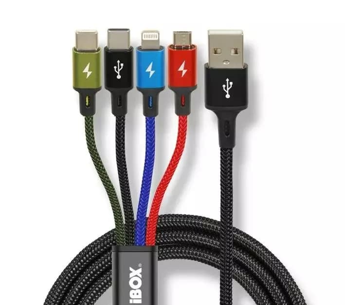 Ibox KABEL I-BOX USB 4W1 2XUSB-C, MICROUSB, LIGHTNING