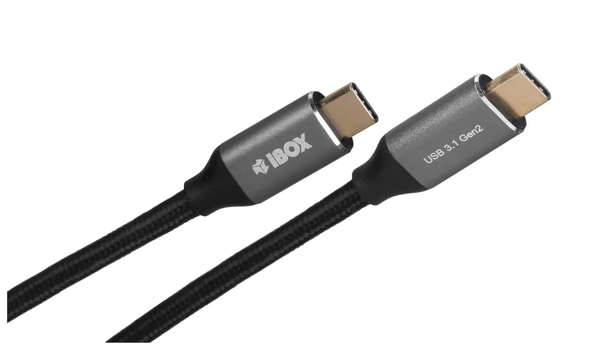 Ibox Kabel IKUMTC31G2 (USB typu C - USB typu C ; 1m; kolor czarny), zdjęcie 1 z 6