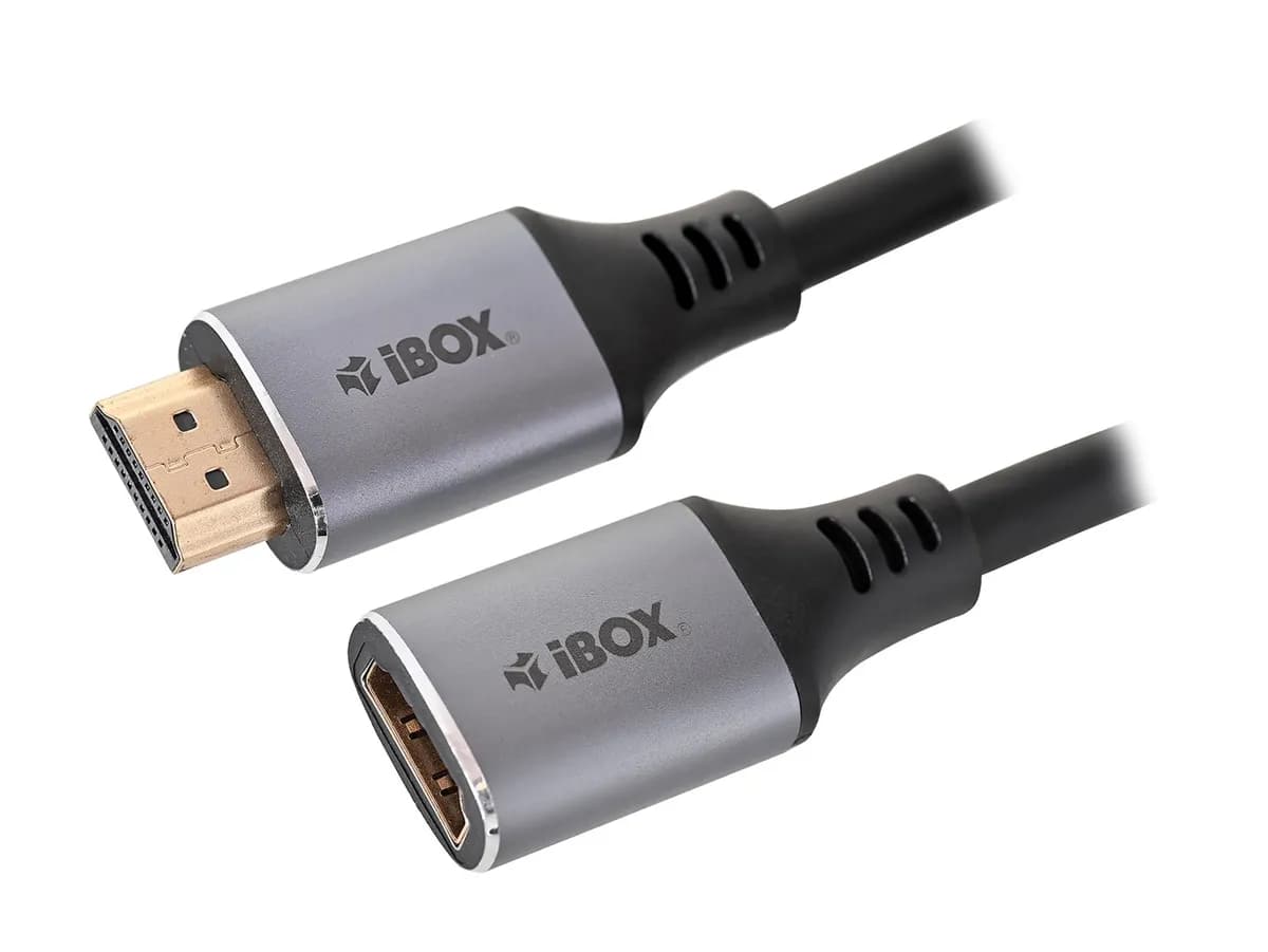 Ibox Kabel przedłużka HDMI do HDMI 4k złota wtyczka 2m, zdjęcie 1 z 5