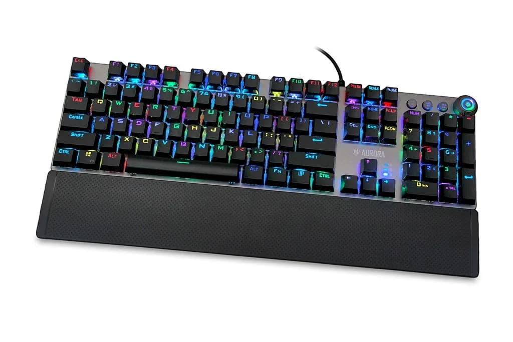 Ibox Klawiatura mechaniczna AURORA K-4 RGB IKGMK4 (USB; (US); kolor czarny), zdjęcie 1 z 12