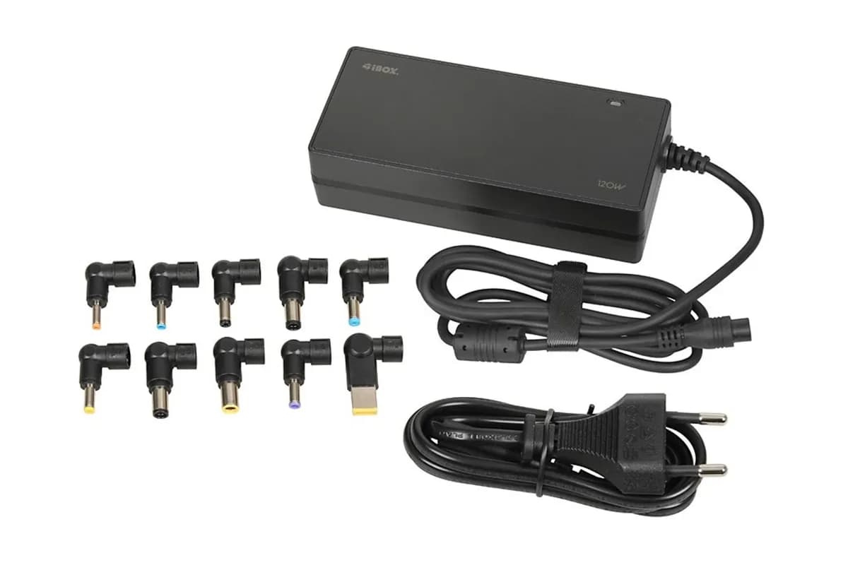 Ibox UNIWERSALNY ZASILACZ DO LAPTOPA I-BOX IUZ120WA AUTO, 10 WTYCZEK, zdjęcie 1 z 12