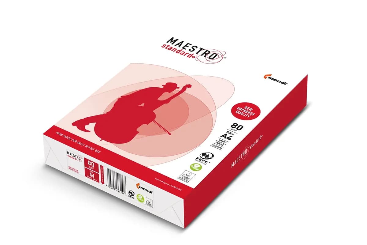 Igepa Papier xero ksero biurowy Maestro Stadard Plus kl. B 94918A80 (A4; 80g/m2; 500 szt.