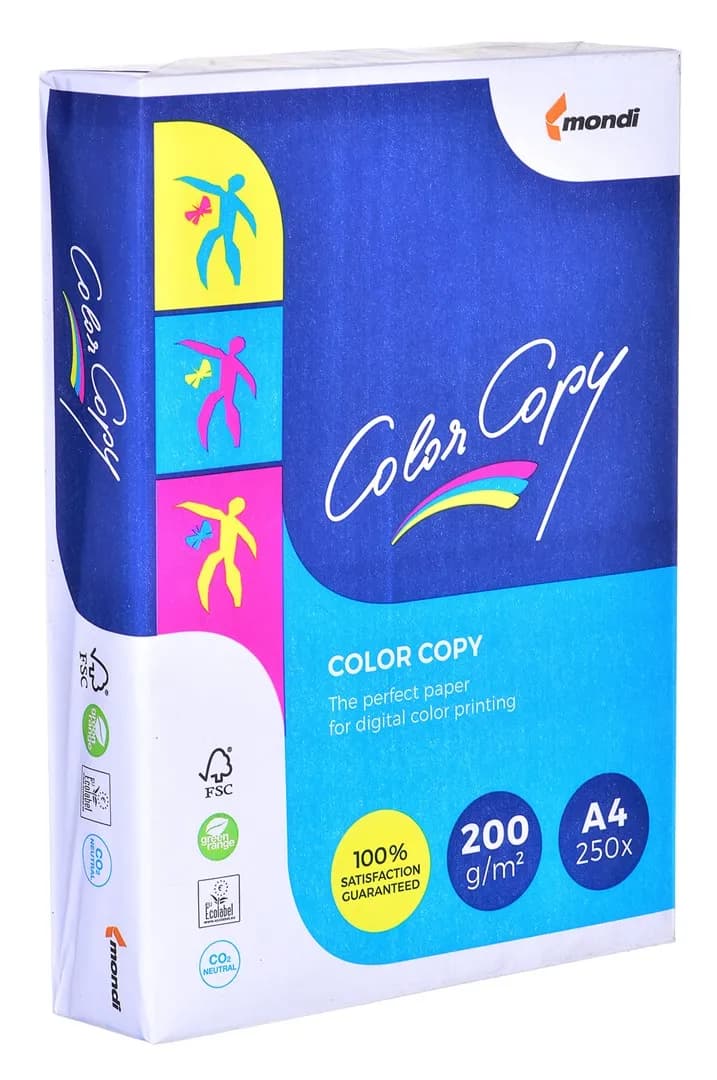 Igepa Papier xero ksero biurowy Mondi Color Copy 8687A20 (A4; 200g/m2; 250 szt. arkuszy; papier, zdjęcie 1 z 3