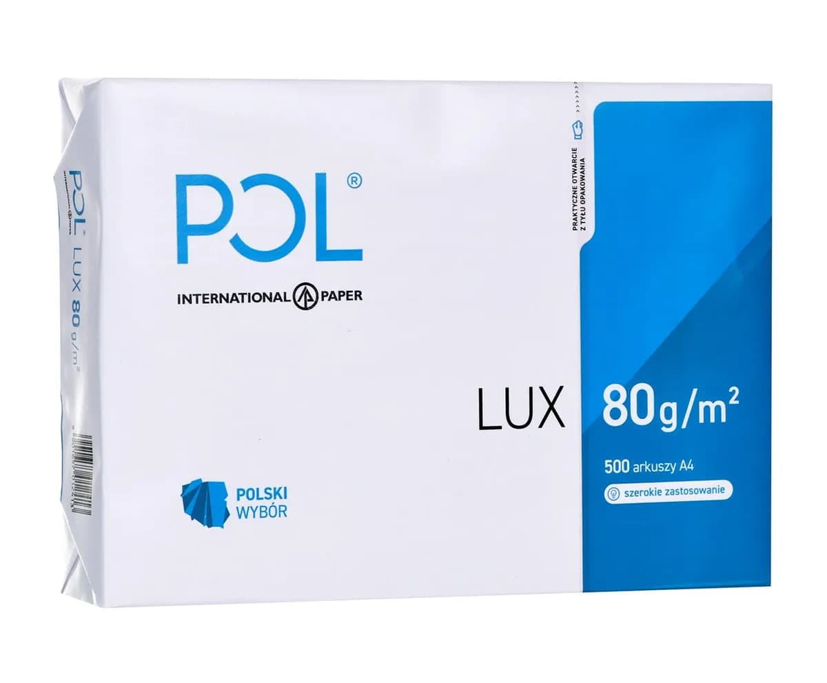 Igepa Papier xero ksero biurowy POLLUX (A4; 80g/m2; 500 szt.arkuszy; kolor biały, matowy), zdjęcie 1 z 2
