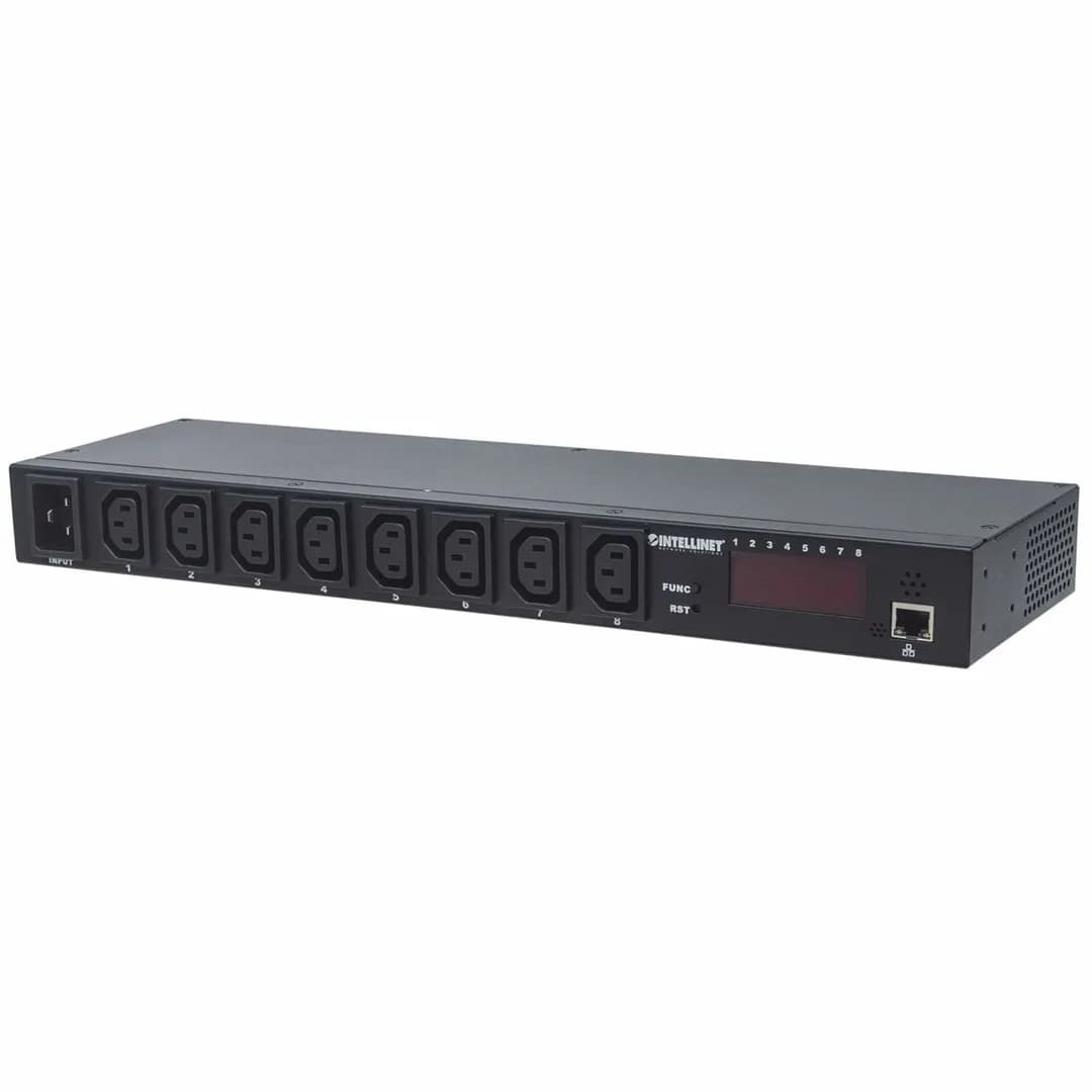 Intellinet LISTWA ZARZĄDZALNA PO IP 19" 1U, 8X C13, zdjęcie 1 z 6