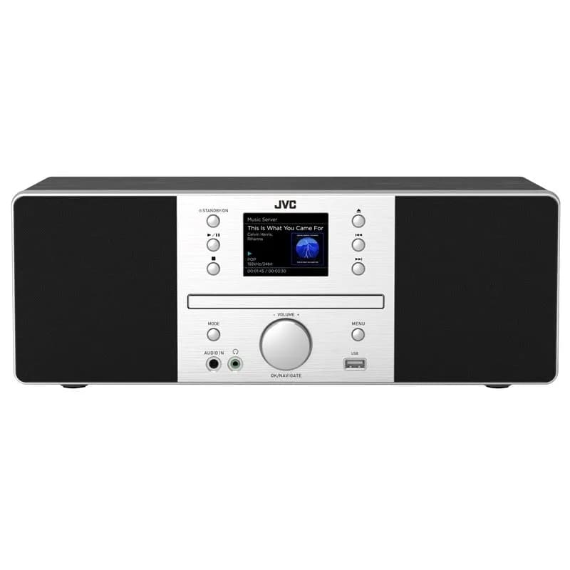 Jvc Mini wieża internetowa RD-E874B Wi-Fi Bluetooth DAB+ CD Czarna, zdjęcie 1 z 7