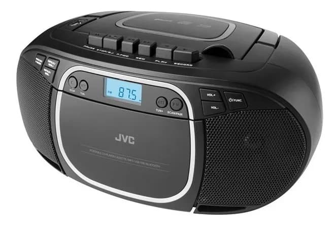 Jvc Radioodtwarzacz CD RC-E451B Bluetooth USB FM Kaseta Czarny, zdjęcie 1 z 8