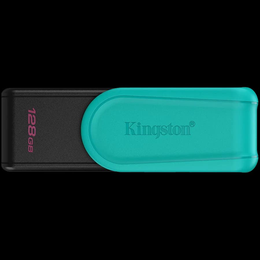 Kingston 128GB Portable USB 3.2 Gen 1 DataTraveler Exodia S (Black/Turquoise)