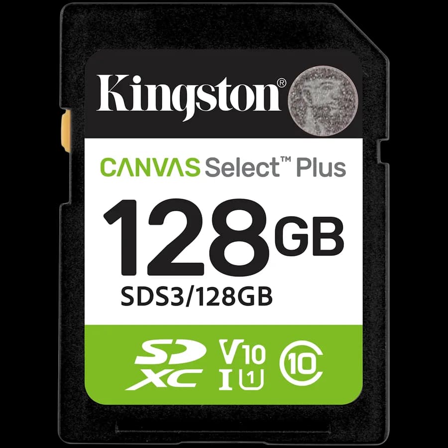 Kingston 128GB SDXC Canvas Select Plus Gen3 150MB/s C10 UHS-I U1 V10, zdjęcie 1 z 2