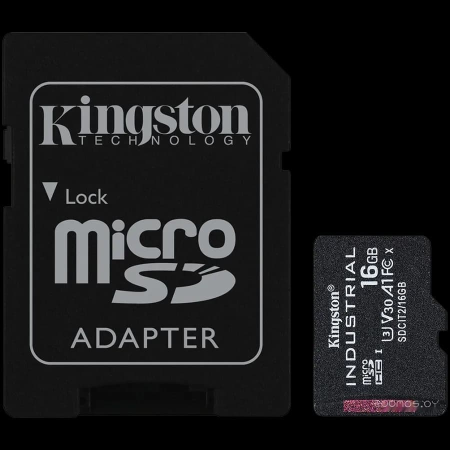 Kingston 16GB microSDHC Industrial C10 A1 pSLC Card + SD Adapter, zdjęcie 1 z 3