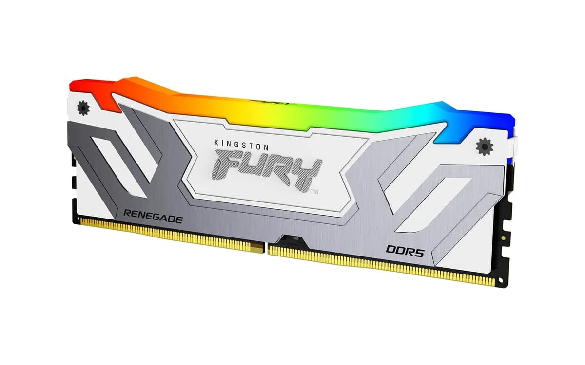 Kingston DDR5 24GB 8400MT/s CL40 CUDIMM FURY Renegade RGB White XMP, zdjęcie 1 z 9