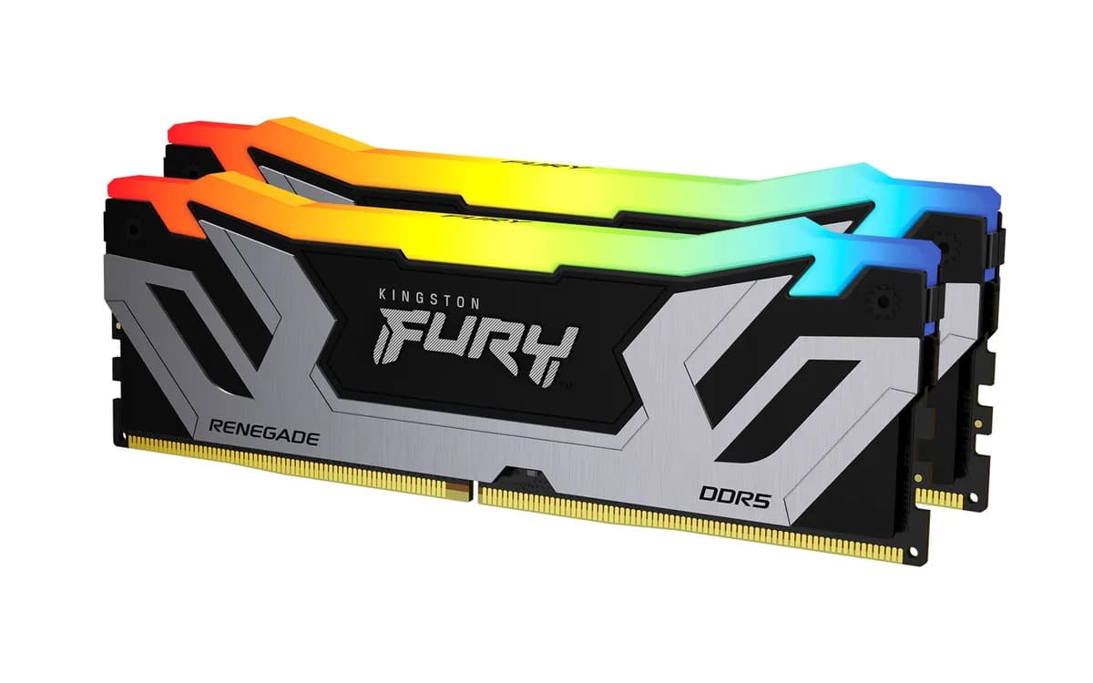 Kingston DDR5 48GB 8400MT/s CL40 CUDIMM (Kit of 2) FURY Renegade RGB Silver XMP, zdjęcie 1 z 12