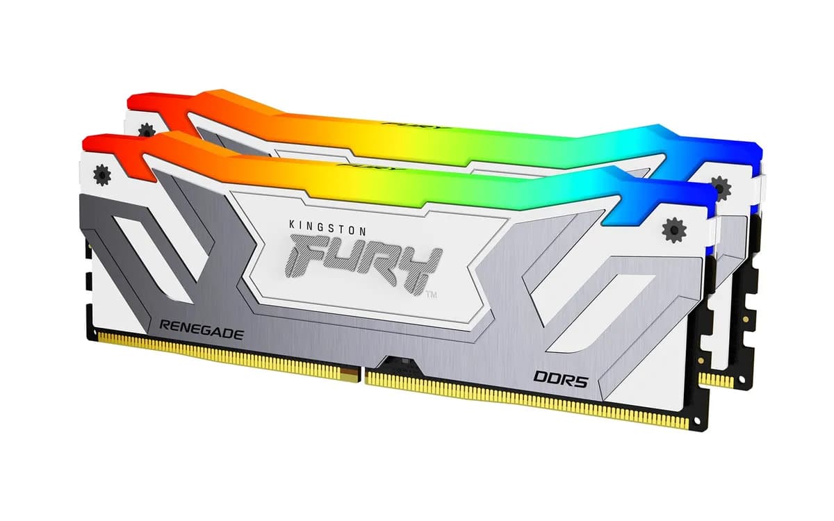 Kingston DDR5 48GB 8400MT/s CL40 CUDIMM (Kit of 2) FURY Renegade RGB White XMP, zdjęcie 1 z 11
