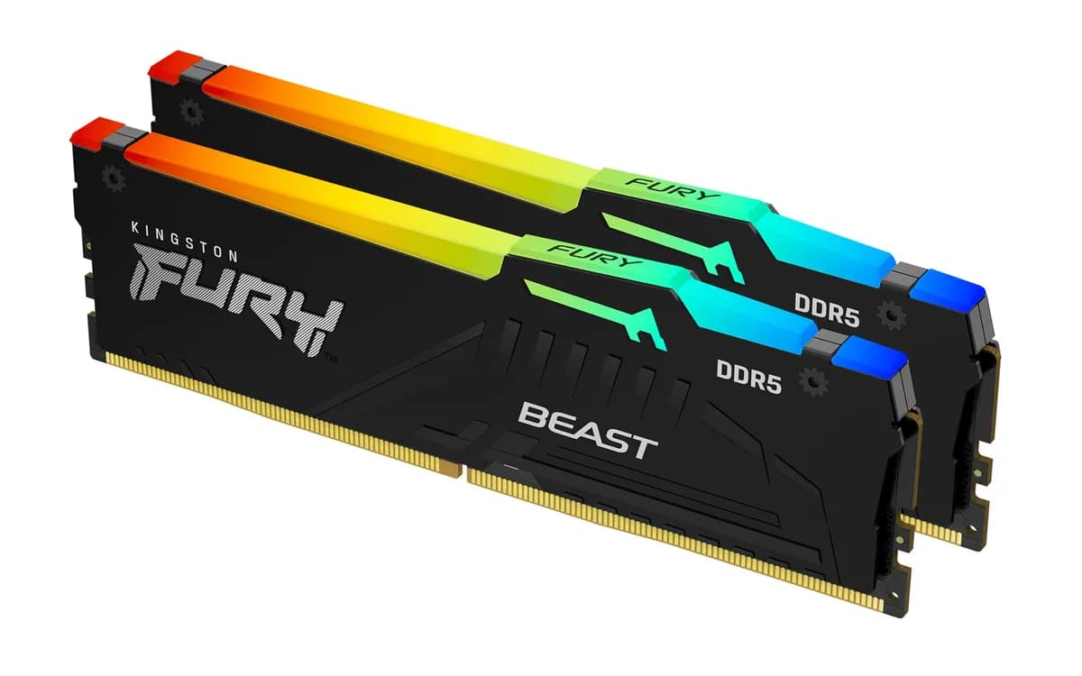 Kingston DDR5 64GB 5600MT/s CL40 DIMM KITx2 FURY Beast RGB, zdjęcie 1 z 12