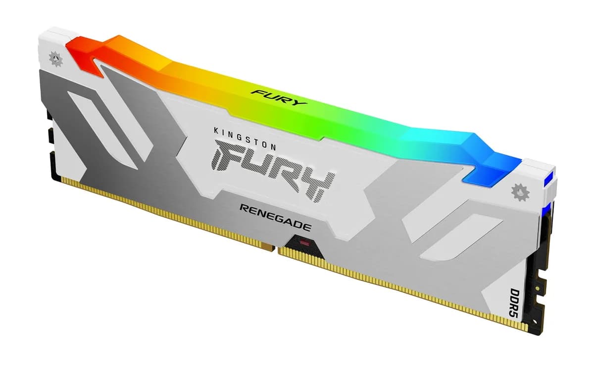 Kingston FURY DDR5 16GB (1x16GB) 7200MHz CL38 Renegade White RGB XMP, zdjęcie 1 z 10