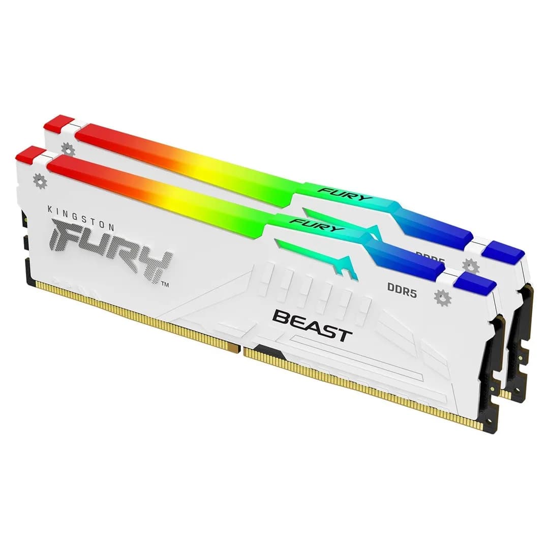 Kingston FURY DDR5 32GB (2x16GB) 5200MHz CL40 Beast White RGB XMP, zdjęcie 1 z 9