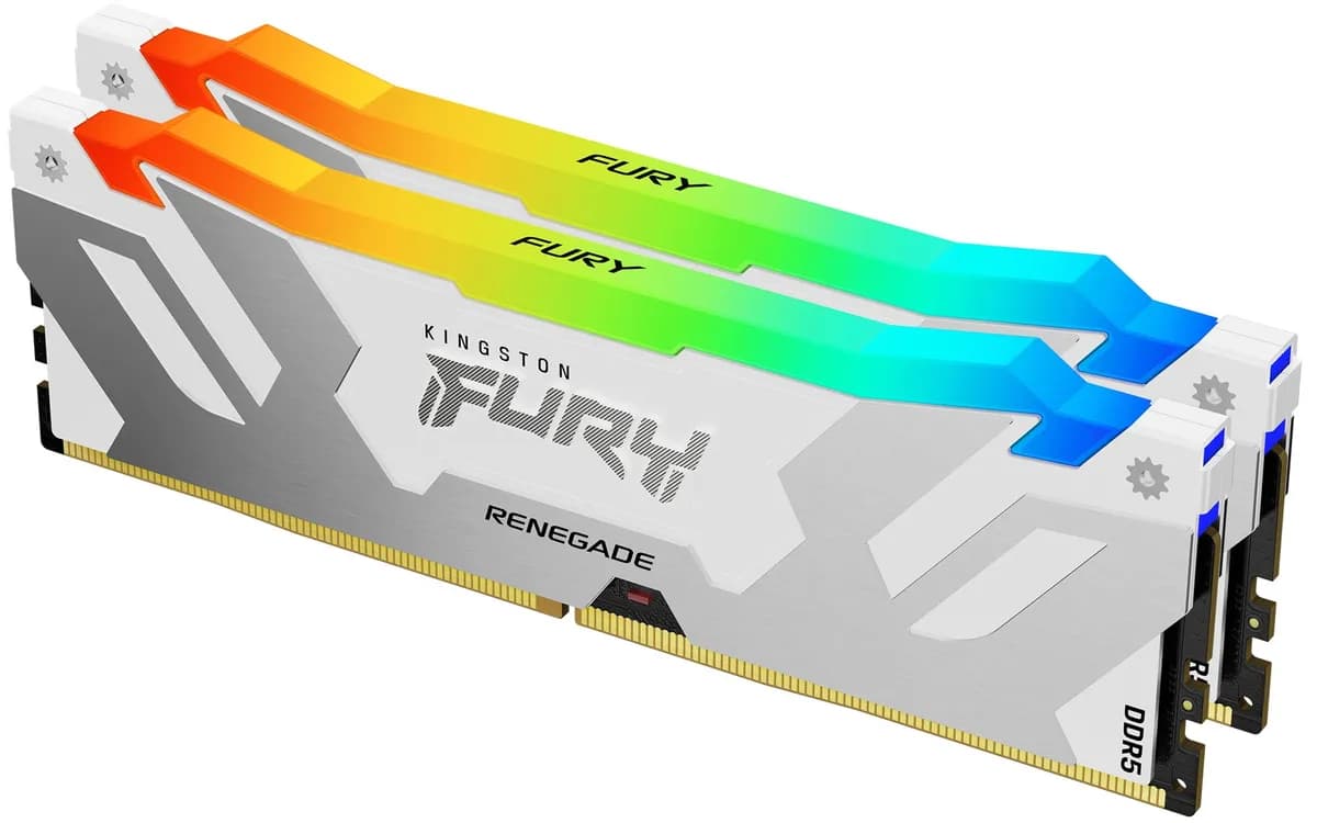 Kingston FURY DDR5 32GB (2x16GB) 6800MHz CL36 Renegade White RGB XMP, zdjęcie 1 z 11