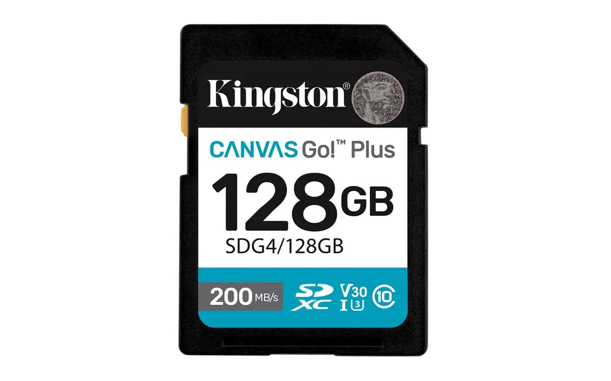 Kingston Karta pamięci Canvas Go Plus SDG4/128GB (128GB; Class U3, V30; Karta pamięci), zdjęcie 1 z 4