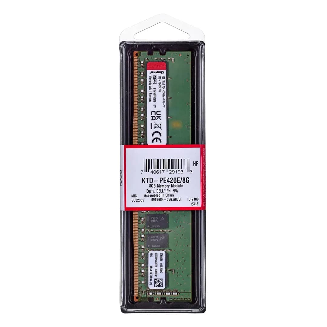 Kingston Pamięć dedykowana do Dell 8GB DDR4-2666Mhz ECC Module