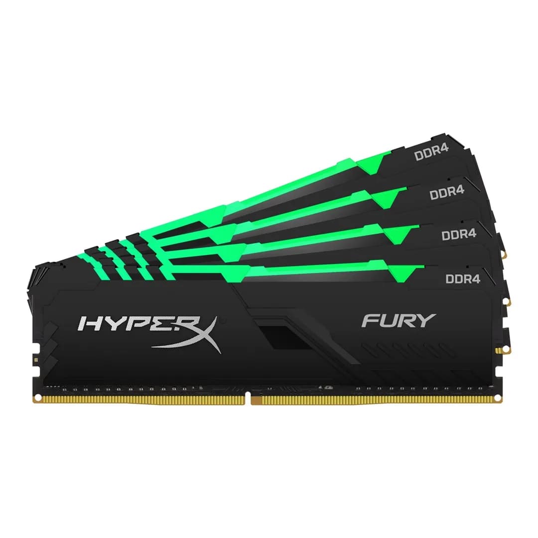Kingston Zestaw pamięci HyperX FURY RGB HX432C16FB3AK4/32 (DDR4; 4 x 8 GB; 3200 MHz; CL16), zdjęcie 1 z 10