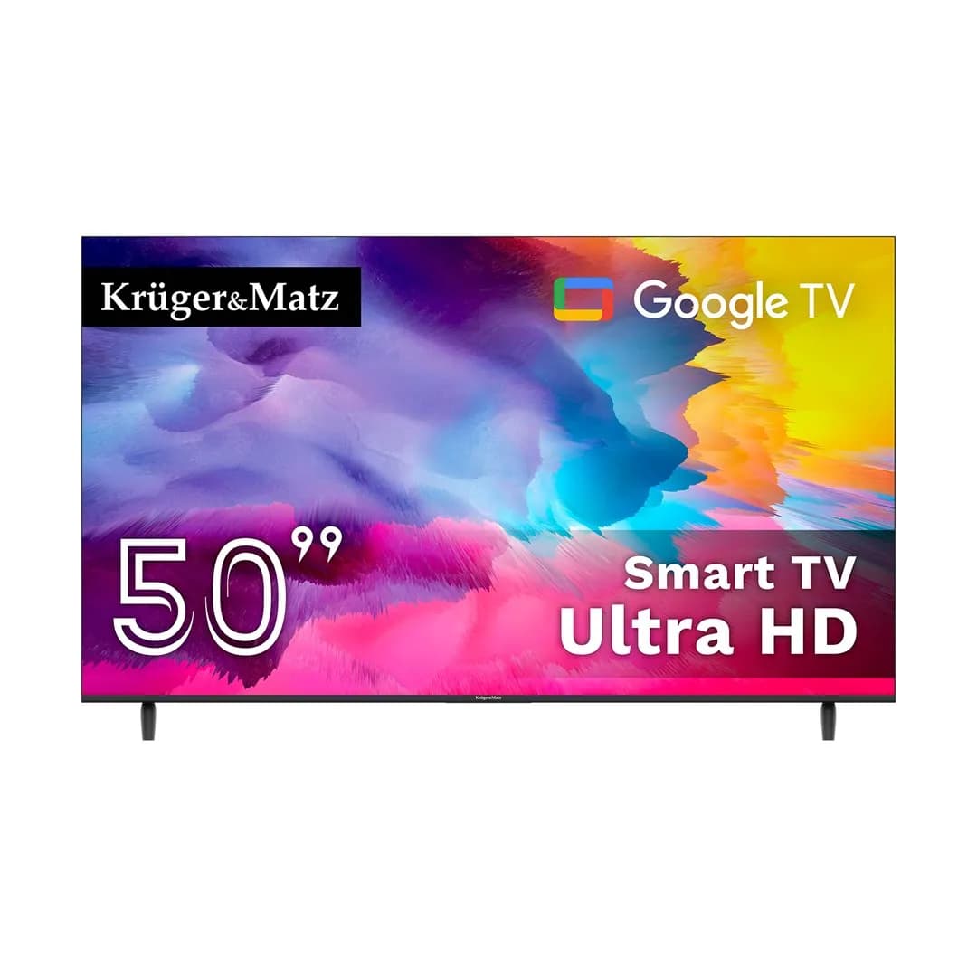 Kruger & Matz KRUGER&MATZ TELEWIZOR 50" UHD GOOGLE TV 5.0 DVB-T2/T/C H.265 HEVC KM0250UHD-G, zdjęcie 1 z 6