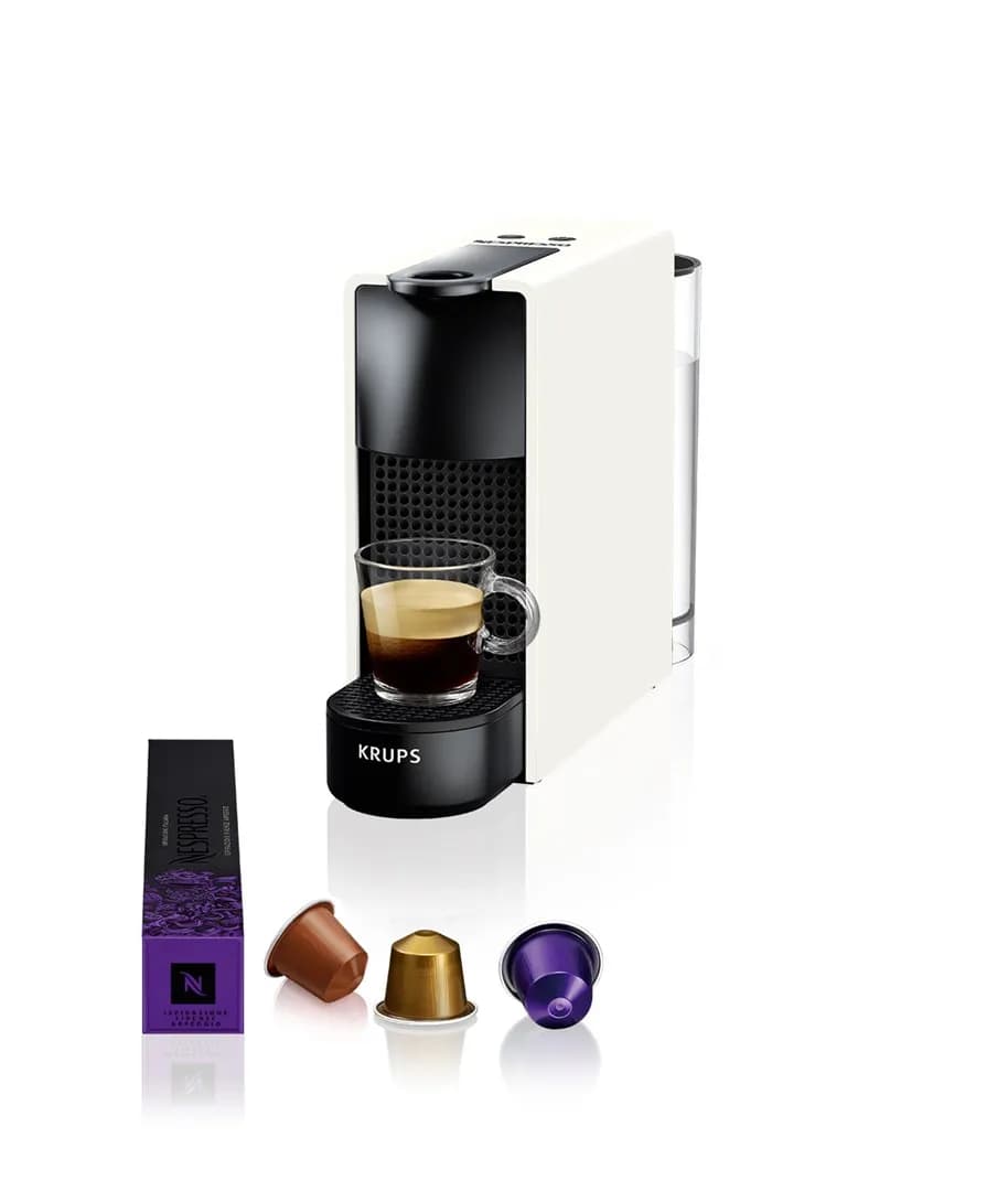 Krups Ekspres kapsułkowy Nespresso Essenza Mini XN1101 (1260W; kolor biały), zdjęcie 1 z 4