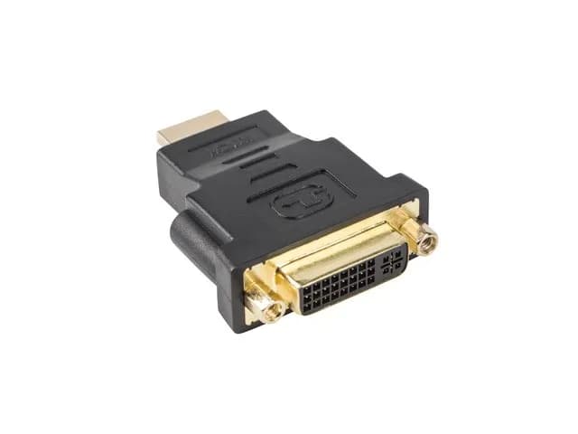 Lanberg Adapter AD-0014-BK (HDMI M - DVI-I F; kolor czarny), zdjęcie 1 z 2