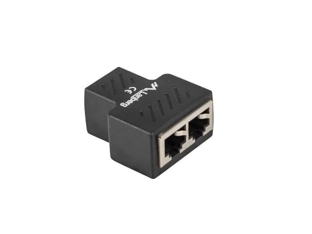 Lanberg ADAPTER ZŁĄCZKA SIECIOWA RJ45 -> 2X RJ45 EKRANOWANY, zdjęcie 1 z 2