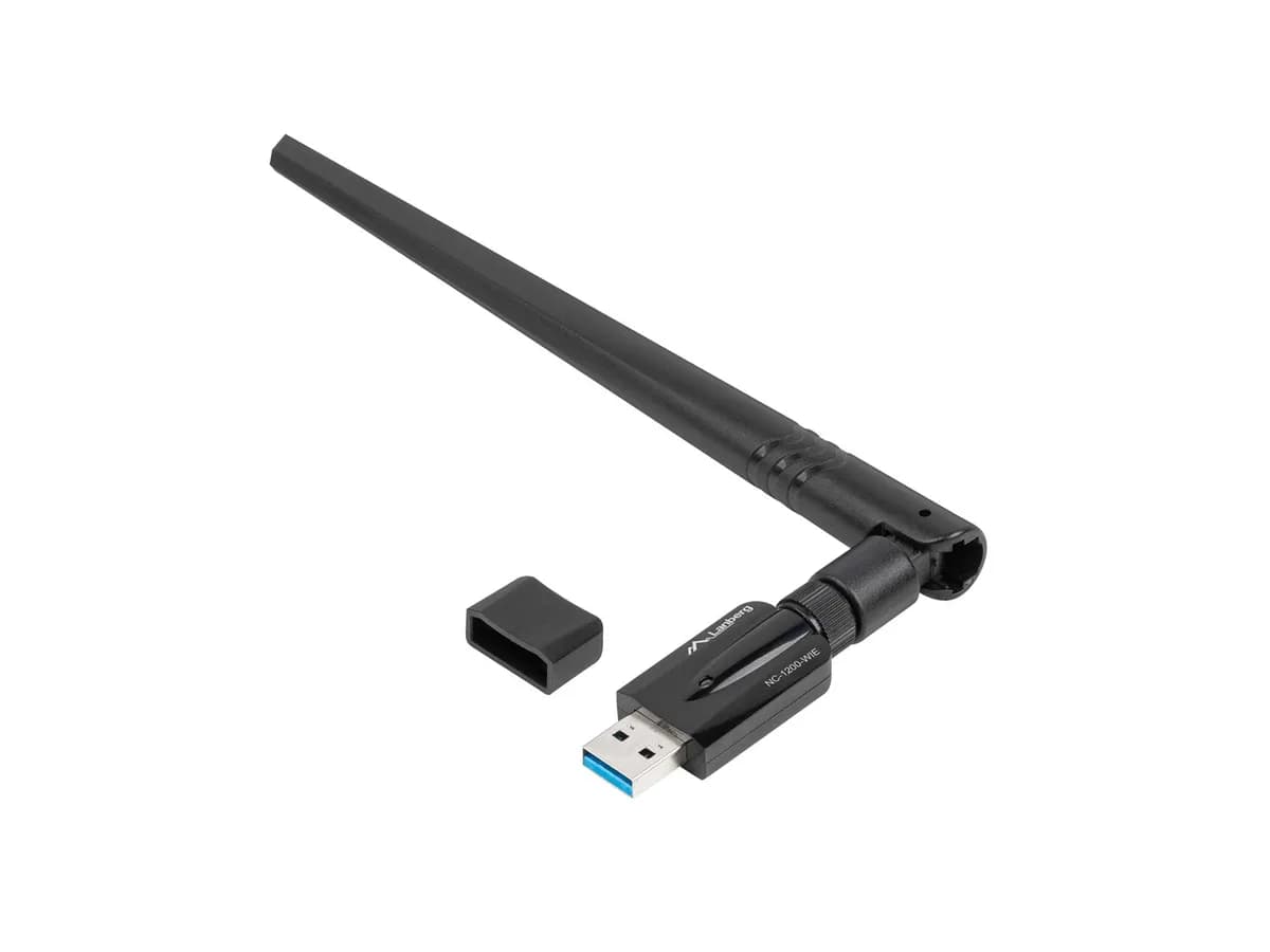 Lanberg BEZPRZEWODOWA KARTA SIECIOWA USB NC-1200-WIE AC1200 USB 3.0 DUAL BAND, zdjęcie 1 z 6