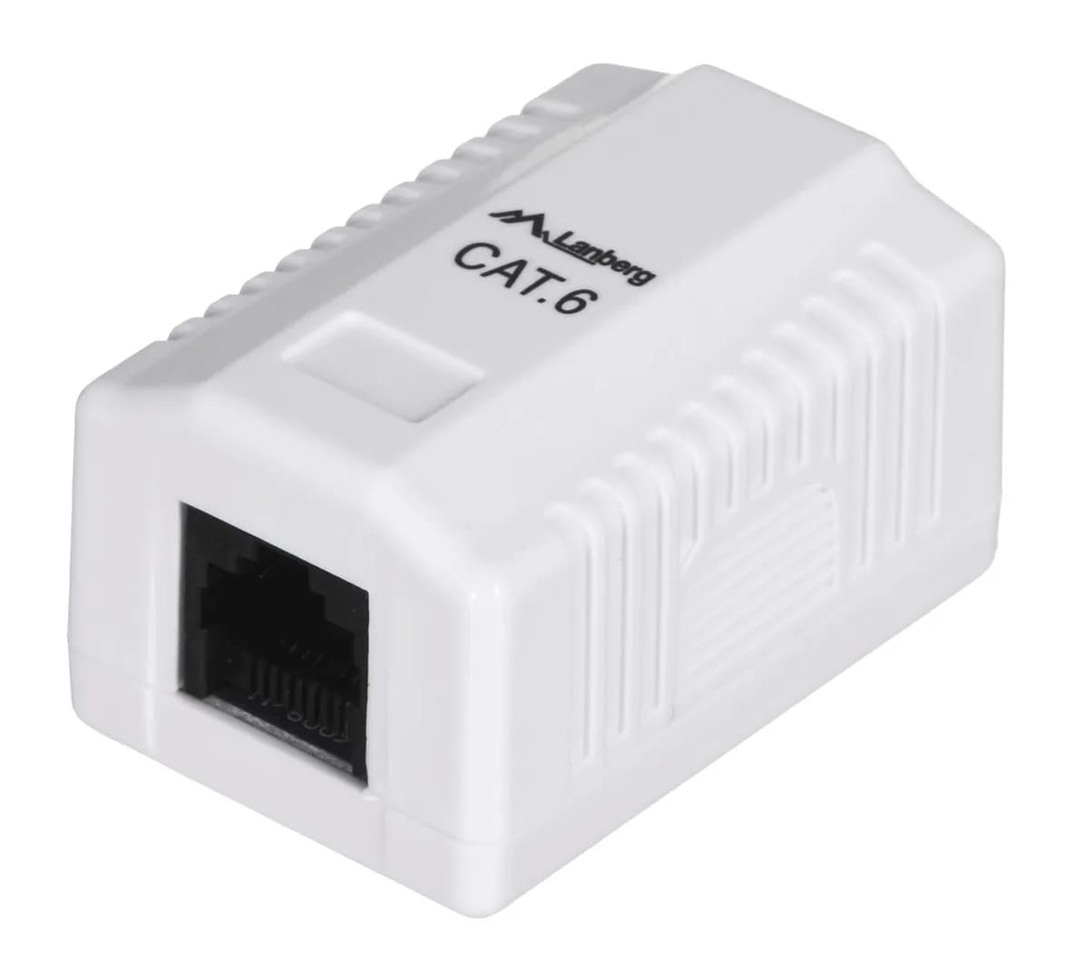 Lanberg Gniazdo natynkowe OU6-0001-W (RJ-45; kat. 6; UTP; kolor biały), zdjęcie 1 z 6