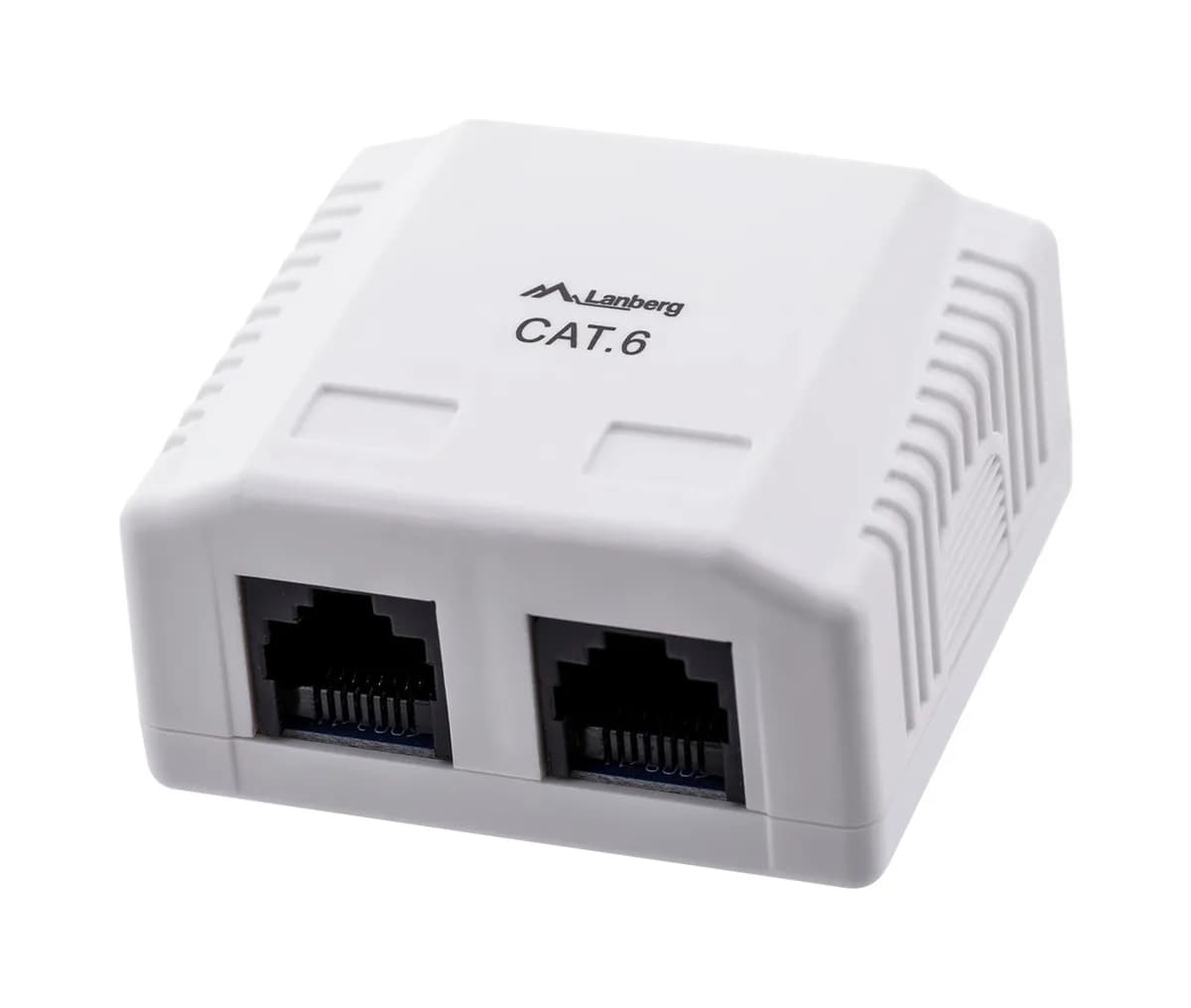 Lanberg Gniazdo natynkowe OU6-0002-W (RJ-45; UTP; kolor biały), zdjęcie 1 z 9