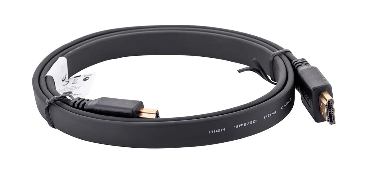 Lanberg Kabel CA-HDMI-21CU-0010-BK (HDMI M - HDMI M; 1m; kolor czarny), zdjęcie 1 z 6