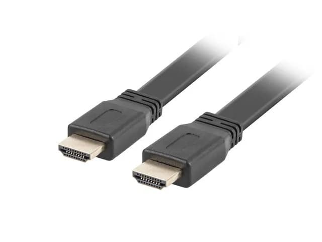 Lanberg Kabel CA-HDMI-21CU-0018-BK (HDMI M - HDMI M; 1,8m; kolor czarny), zdjęcie 1 z 2