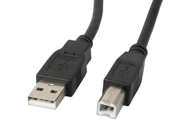 Lanberg Kabel CA-USBA-10CC-0050-BK (USB 2.0 M - USB 2.0 typu B M; 5m; kolor czarny), zdjęcie 1 z 2