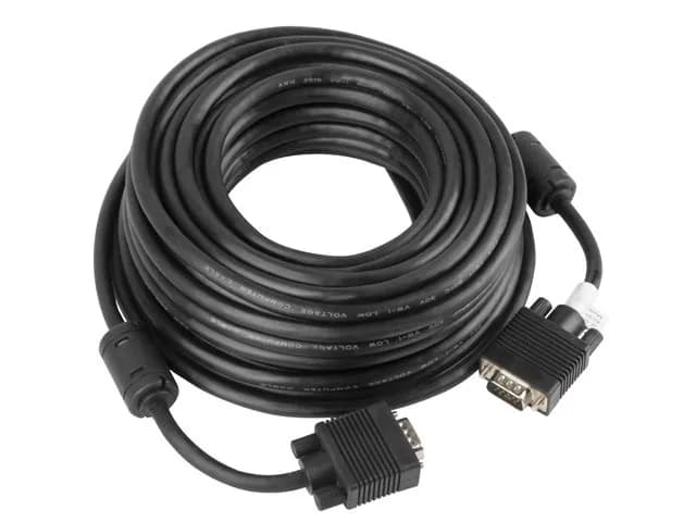 Lanberg Kabel CA-VGAC-10CC-0100-B (D-Sub (VGA) M - D-Sub (VGA) M; 10m; kolor czarny)